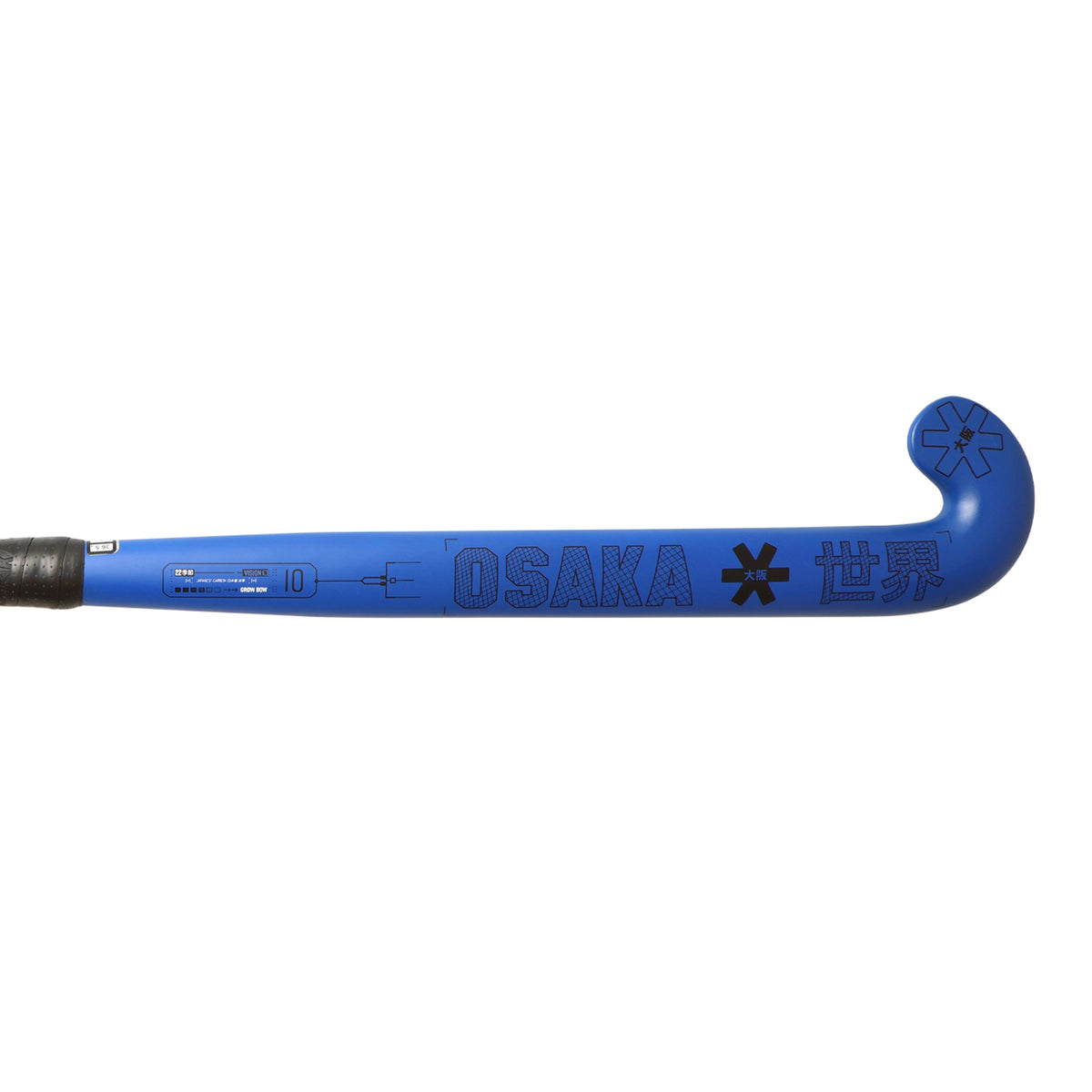 Osaka Vision 10 Grow Bow Hockey Stick 2022: Neon Blue