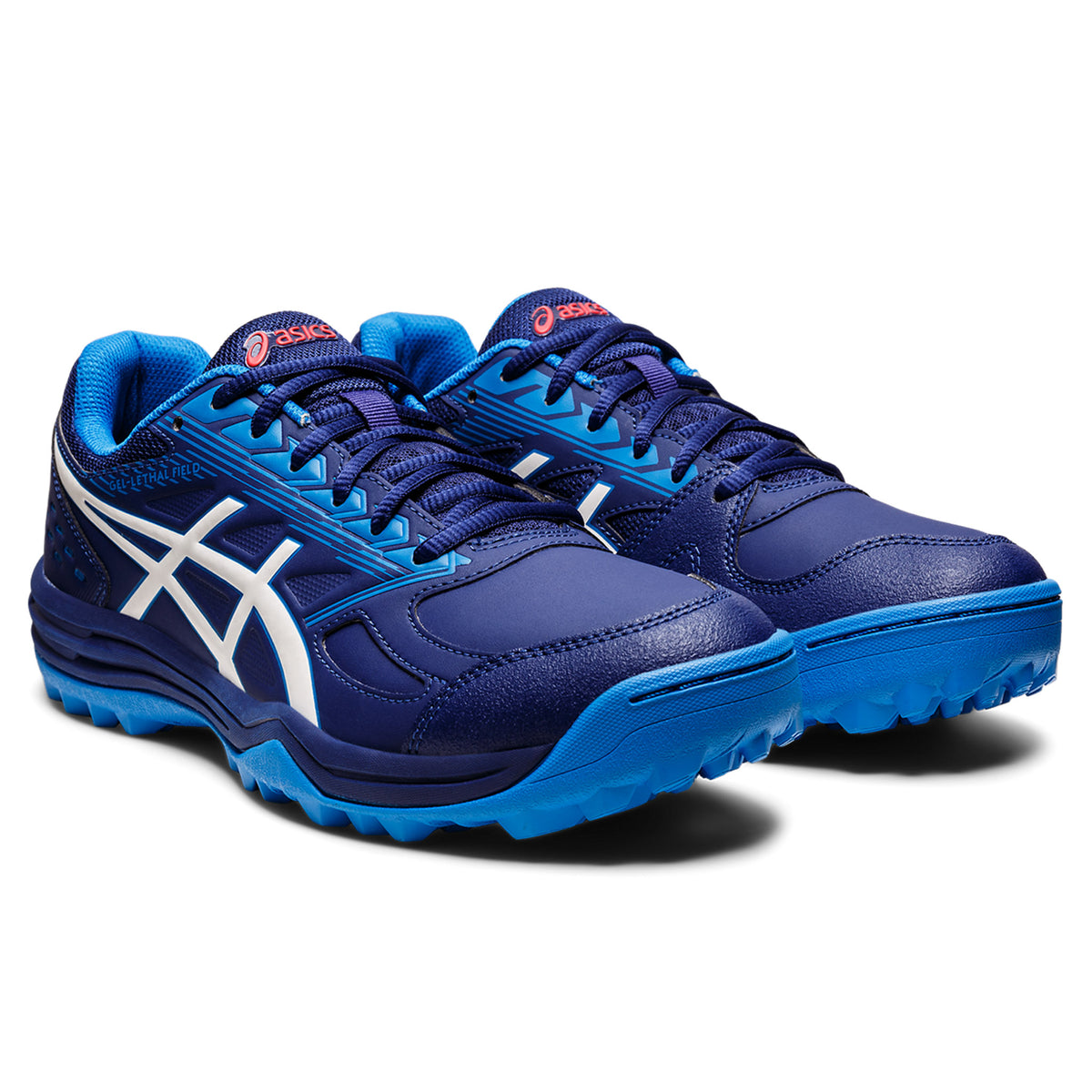 Asics Gel Lethal Field Mens Hockey Shoes: Dive Blue/White