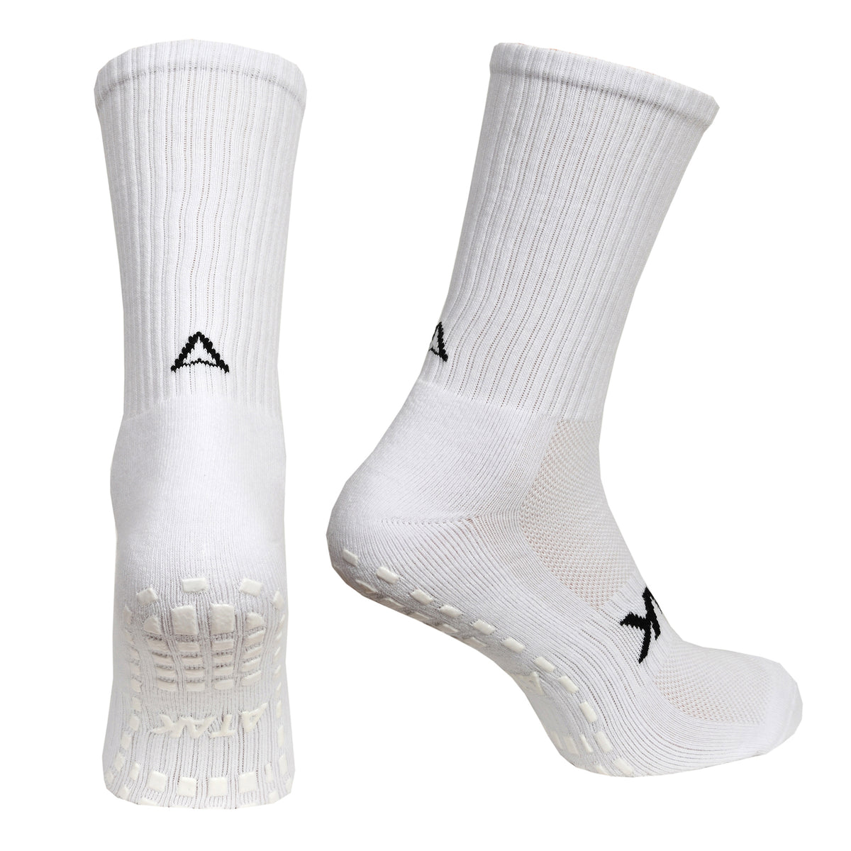 Atak Shox Midleg Grip Socks: White