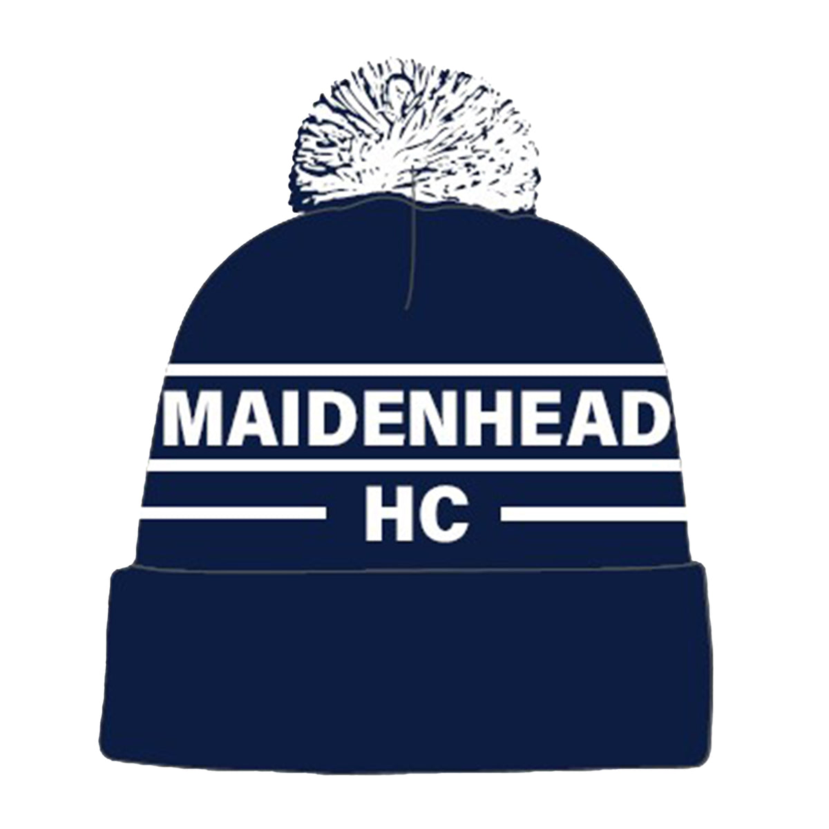 Maidenhead HC Bobble Hat Navy/White
