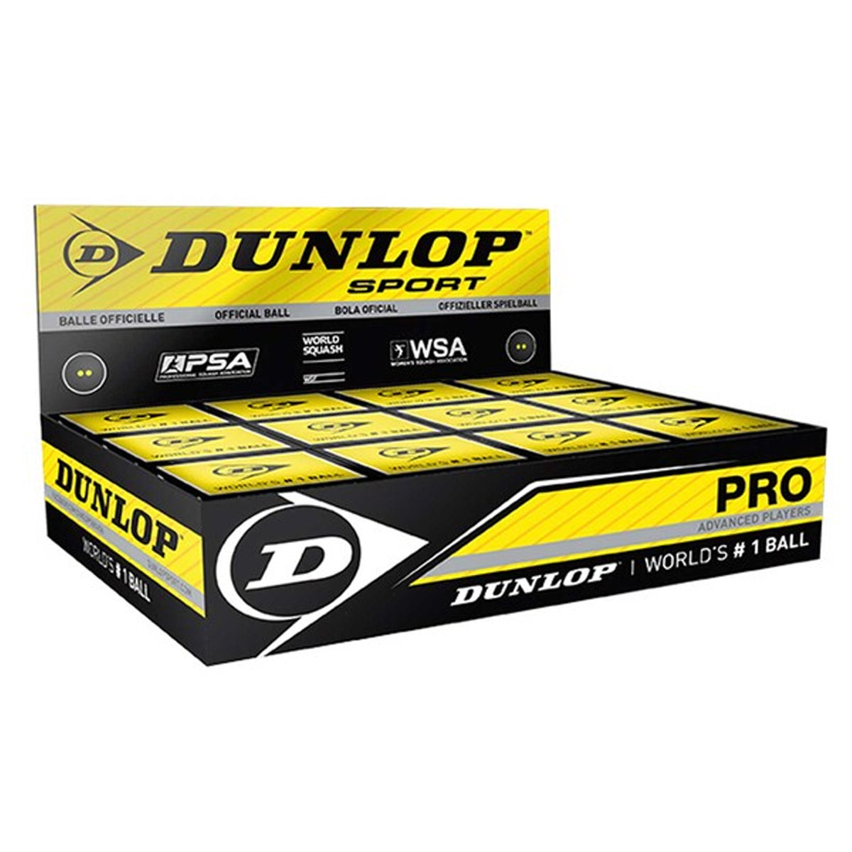 Dunlop Pro Squash Ball (Double Yellow Dot)