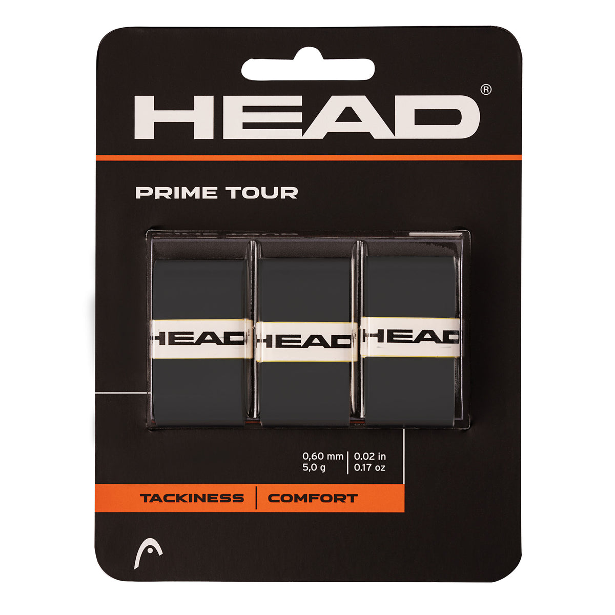 Head Prime Tour Overgrip Pack of 3: Black