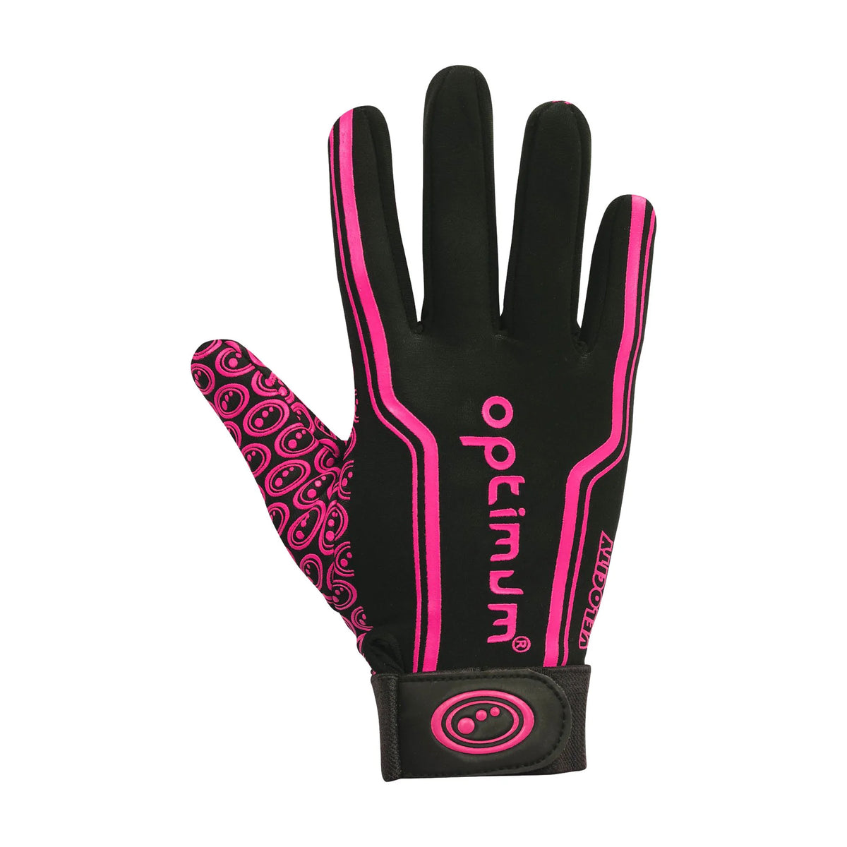 Optimum Velocity Thermal Rugby Gloves: Pink/Black