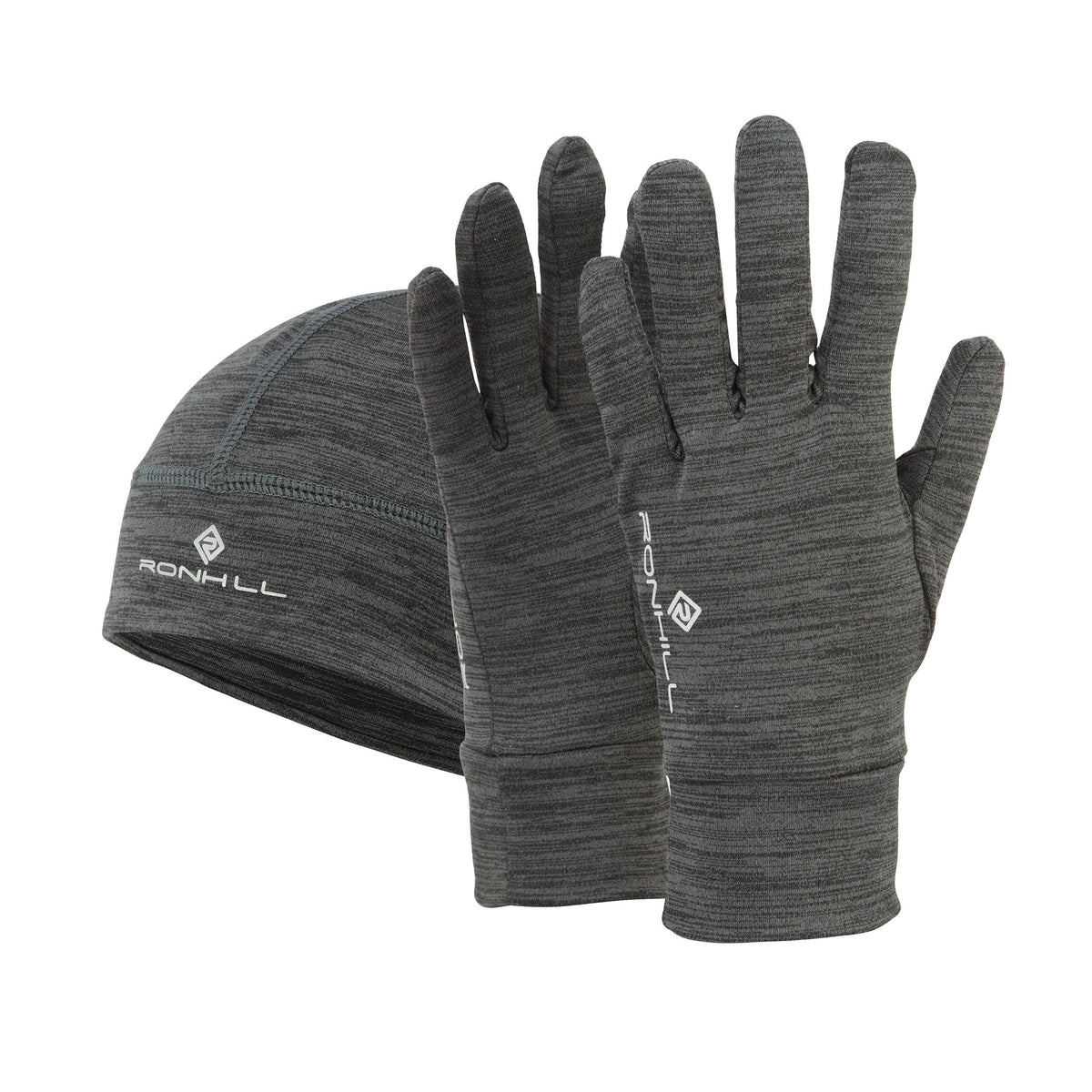 Ronhill Beanie/Glove Set: Charcoal Marl